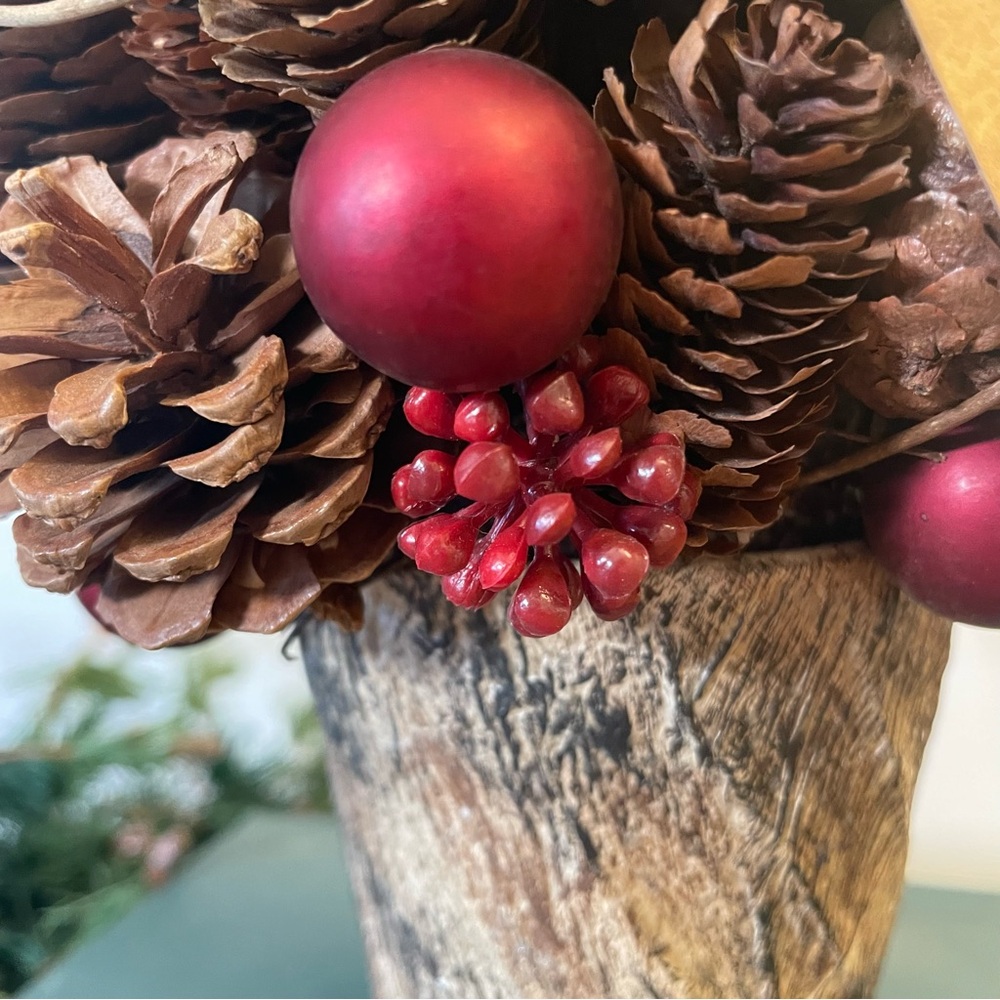 PIER 1 IMPORTS Pinecone Christmas Topiary NWT Festive Holiday Party Decor - Picture 9 of 11